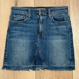 Joe’s Jeans Women’s Denim Mini Jean Skirt Size 27 Frayed Hem